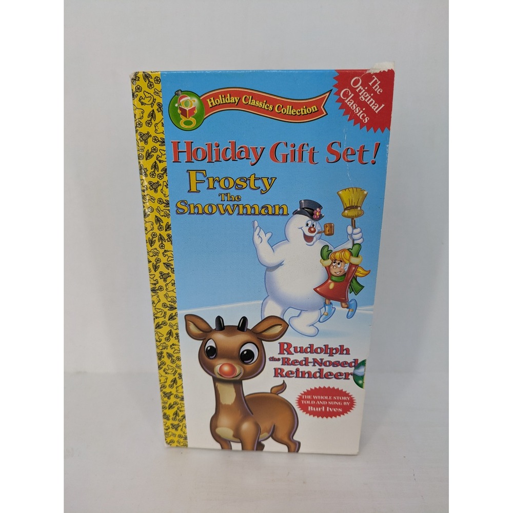 Golden Books Holiday Gift Set VHS Rudolph & Frosty The Snowman Christmas Classic